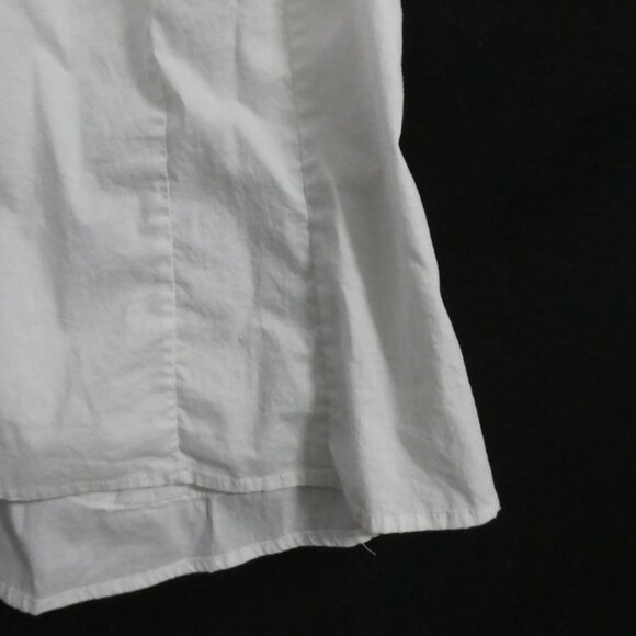 Unbranded | P2P 17.5 inches measured | Elegant White Short Sleeve Blouse - Picture 15 of 15